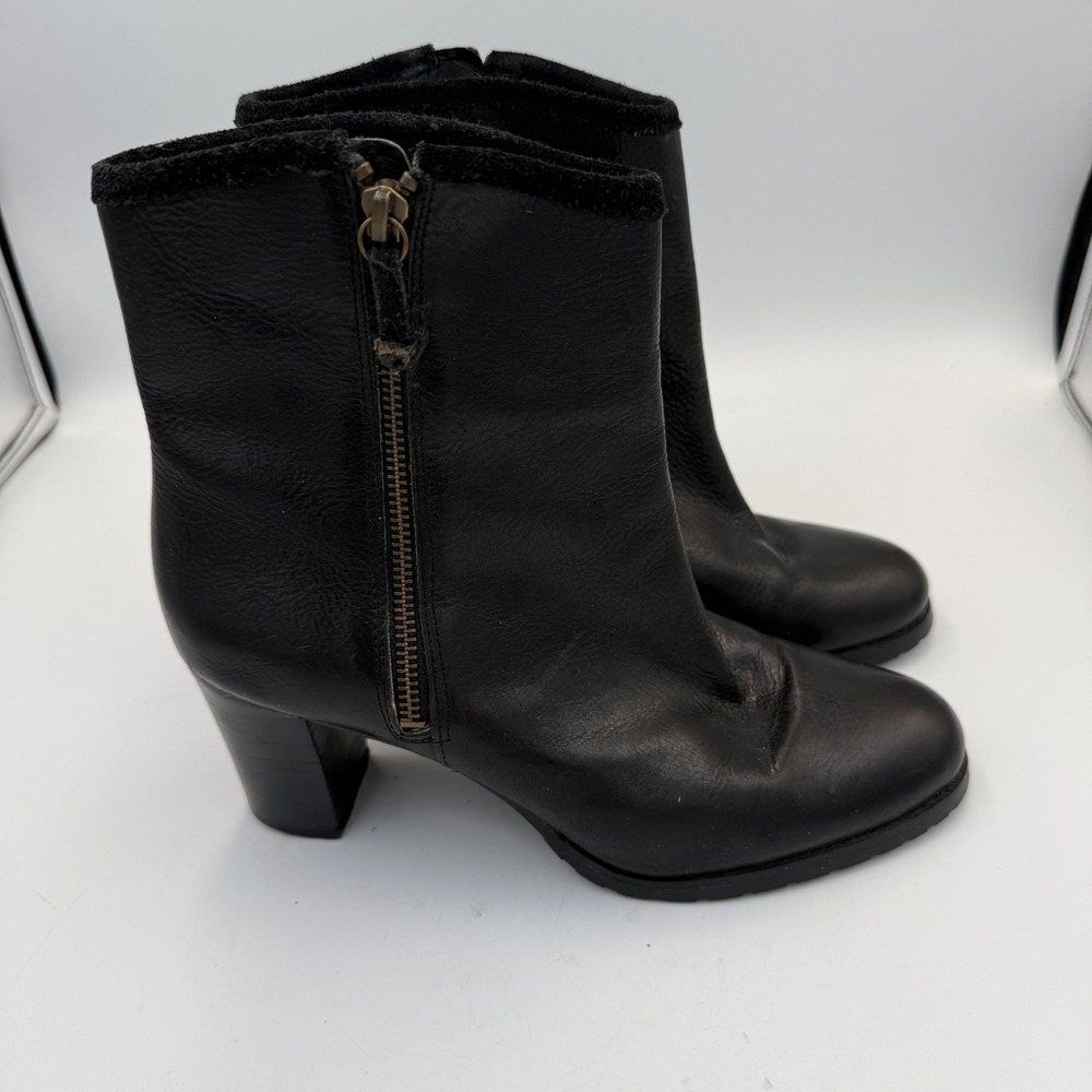 Lauren Ralph Lauren Carah Black Leather Tassel Ankle Boots Womens 9.5B - Picture 5 of 7
